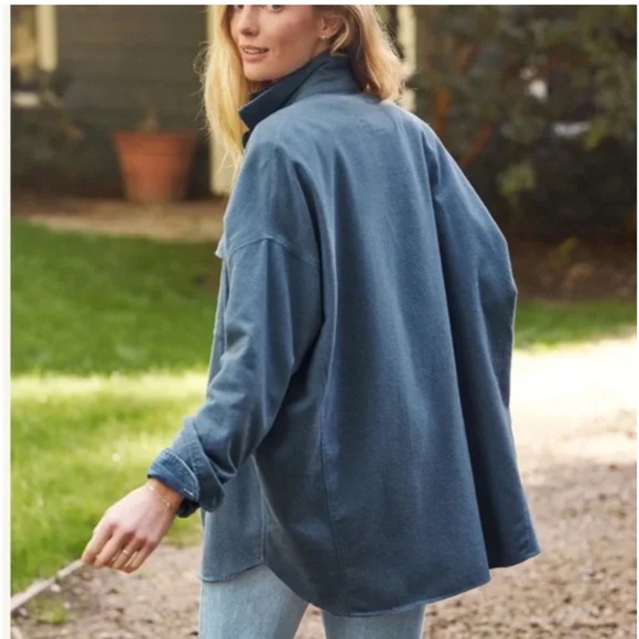 Frank & Eileen Mcloughlin Shirt Jacket in Melange Jean - Picture 3 of 16